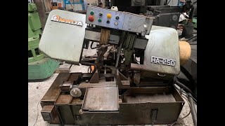 AMADA Bandsaw Cutting UsedCuttingMachine Amada AmadaCuttingMachine ProwinCorporation [upl. by Arraeic712]