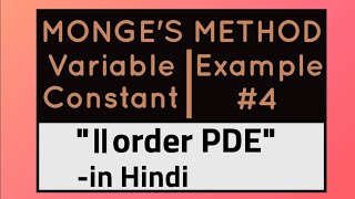 Example4 Monges Method for Variable constantsecond order Partial Differential Equations [upl. by Hennessey]