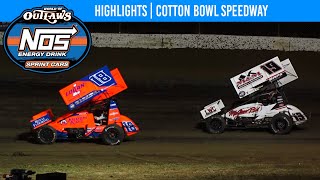 World of Outlaws NOS Energy Drink Sprint Cars  Cotton Bowl Speedway  March 16 2024  HIGHLIGHTS [upl. by Delsman187]