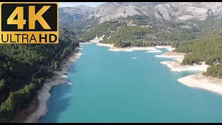 Embalse de Guadalest Un sitio muy bonito y relajante Pura naturaleza  viajes4k drone españa [upl. by Ramma]