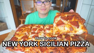 How to cook a NEW YORK SICILIAN PIZZA [upl. by Dannica]