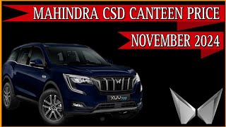 Mahindra CSD Canteen Price November 2024  Thar CSD Price 2024  Scorpio CSD Price 2024  CSD Cars [upl. by Webster]