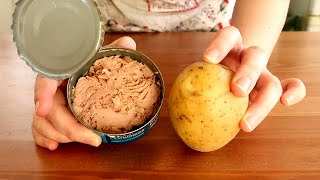 1€  1 Recette  Repas Rapide avec des Pommes de terre et du Thon Délicieux  💪🔝 13 [upl. by Bernice]