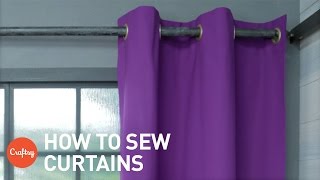 How to sew curtains Easy grommet style with free pattern  Craftsy Sewing Tutorials [upl. by Ahsik]