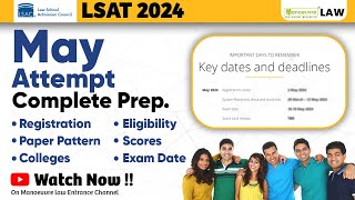 LSAT 2024 May Attempt  Complete Preparation  Imp Dates  Eligibility  Paper Pattern  Colleges [upl. by Bianca278]