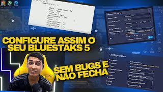 BAK ENSINANDO A CONFIGURAR EMULADOR PRA NÃO FECHAR E TER MAIS FPS  BLUESTAKS 5 PARA PC FRACO [upl. by Dadirac243]