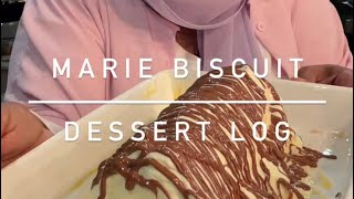 Marie biscuit dessert log with peaches fehmz [upl. by Alemahs126]