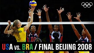 🇺🇸 USA vs 🇧🇷 Brazil  Womens 🏐 Volleyball Final Beijing 2008 [upl. by Stoecker]