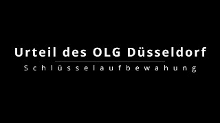 WaffG  Urteil OLG Düsseldorf zur Schlüsselaufbewahrung [upl. by Nohsad]