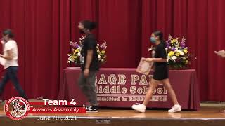 Sage Park Middle School Awards Assembly 2021  Team 4 [upl. by Nnyrb]