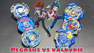 Pegasus Vs Valkyrie Beyblade Fight  Burst Can Win [upl. by Eeryk927]