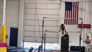 Level 4 uneven Bars 9025  Pink Meet Invitational 2024 [upl. by Tabor]