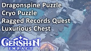 Dragonspine Puzzle Cryo Puzzle Ragged Records Quest Genshin Impact [upl. by Flight]