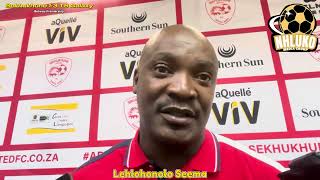 Lehlohonolo Seema  “It was a bad day at the office”  Sekhukhune United 13 TS Galaxy [upl. by Hollister331]