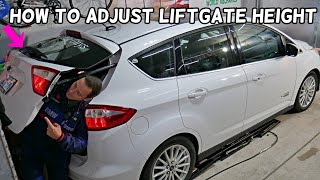 FORD HOW TO ADJUST HOW MUCH AUTOMATIC LIFTGATE TO OPEN ON FORD CMAX EDGE EXPLORER FLEX ESCAPE [upl. by Elka]