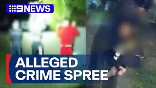 Alleged wild crime spree chase brought to dramatic end in Brisbane  9 News Australia [upl. by Ornstead]