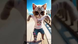 Baby cat cute dance cat cutecate funny funnycate dance youtubeshorts kitten trendingshorts [upl. by Nivrehs]