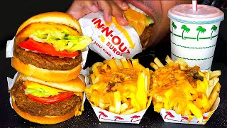 ASMR INNOUT BURGER ANIMAL STYLE FRIES CHEESEBURGER VANILLA MILKSHAKE BIG BITE JERRY 먹방 SECRET MENU [upl. by Idelle889]