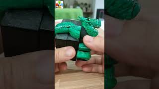 Dragon cube 2 Green on rubik black sculpt modeling [upl. by Acinomad]