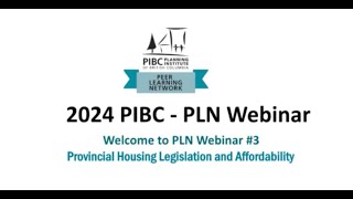 PIBC 2024 Peer Learning Network Webinar 3  Affordability [upl. by Branca]