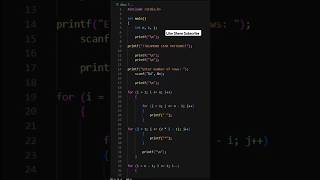 Diamond Star Pattern Code in C Language In VS Code codequestcodingclanguage ytshorts [upl. by Gignac]