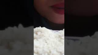 Asmr uncooked rice eating crunchy soundbinkeychannel [upl. by Eidnew]