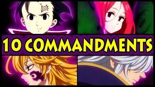 All 10 Commandments and their Powers Explained Seven Deadly Sins  Nanatsu no Taizai S2 Season 2 [upl. by Latsryc120]