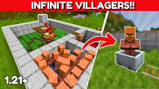 HOW TO MAKE EASIEST VILLAGER BREEDER MINECRAFT JAVA 121 [upl. by Shayne235]