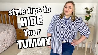 Style tips to hide a belly  Plus size apple shaped body [upl. by Pillihp]