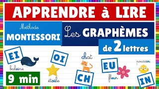 Apprendre à lire  Méthode Montessori  Les sons  Exercice de lecture les graphèmes de 2 lettres [upl. by Lavina557]