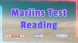 Marlins Test For Seafarer  Reading [upl. by Stegman612]