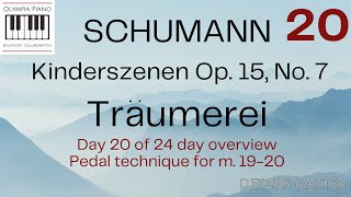 How to Play Schumann Traumerei on Piano Op 15 No 7  24 Day Overview  Video 20 pedal 1920 [upl. by Nahoj361]