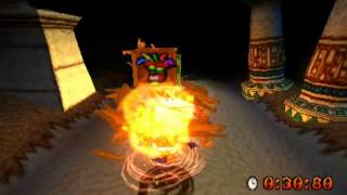 Crash Bandicoot 3 Warped  I Beat Developer Time  Level 25 Bug Lite [upl. by Nikita450]