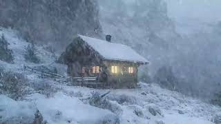 Relaxing Winter Sounds for Sleeping  Cold Snowstorm Ambience with Heavy Wind Blow amp Blizzard Snow [upl. by Alakcim]