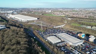 Flight over the old Tinsley MPD amp marshalling yard [upl. by Tirrej359]