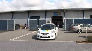 Honda Jazz with BILSTEIN B14 at the Papenburg test track [upl. by Nylhtiak]