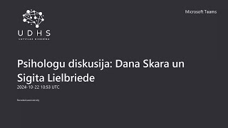 Psihologu diskusija Sigita Lielbriede un Dana Skara [upl. by Lefty817]