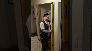 Installing Wood Bypass Closet Doors  Agile Remodeling Handyman  Kenmore WA [upl. by Phelps413]