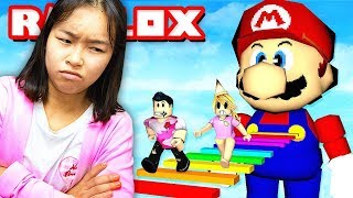 SISTER PLAYS HER FIRST ROBLOX OBBY [upl. by Attekahs]