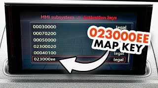 How to add 023000EE activation key  Audi lifetime maps update FECSWaP code [upl. by Aubyn]