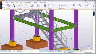 Staircase Tower Modelling in Tekla Structures 2016 [upl. by Idhem]