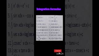 Differentiation and integration formulas mathematics science differentiation integration [upl. by Nealy707]