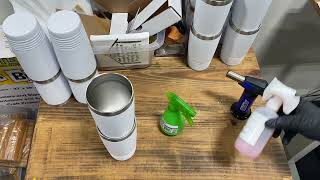 Prepping Tumblers for UV Printing with LUS120 inks [upl. by Lseil]