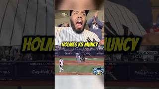 BIG time K for Holmes to escape the jam yankees mlb worldseries [upl. by Calen]