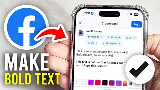 How To Bold Text On A Facebook Video  Full Guide [upl. by Enovahs]