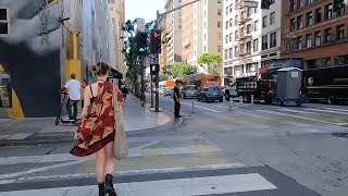 Downtown Los Angeles Walking Tour On Super Hot Day 98°F 【4K】 60fps [upl. by Yroggerg]