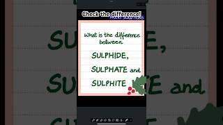 What is the difference between sulphidesulphate ampsulphitedubai chemistry iitjee neet anions [upl. by Aisatsan]