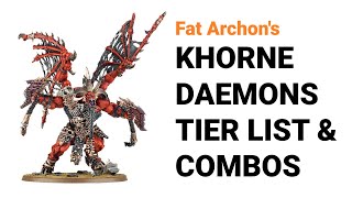 Ranking the BEST Khorne Daemons amp Combos in 10th Edition 40k  Chaos Daemons Tier List [upl. by Mossman755]