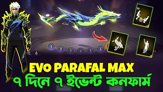 EVO PARAFAL SKIN 🔥 7 দিনে 7টি ইভেন্ট কনফার্ম  Free Fire New Event  Ff New Event  Trkf Gaming [upl. by Hujsak]