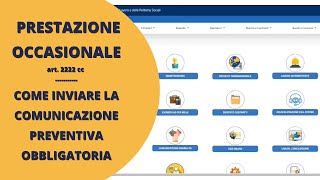 COMUNICAZIONE PREVENTIVA PRESTAZIONE OCCASIONALE [upl. by Essy]